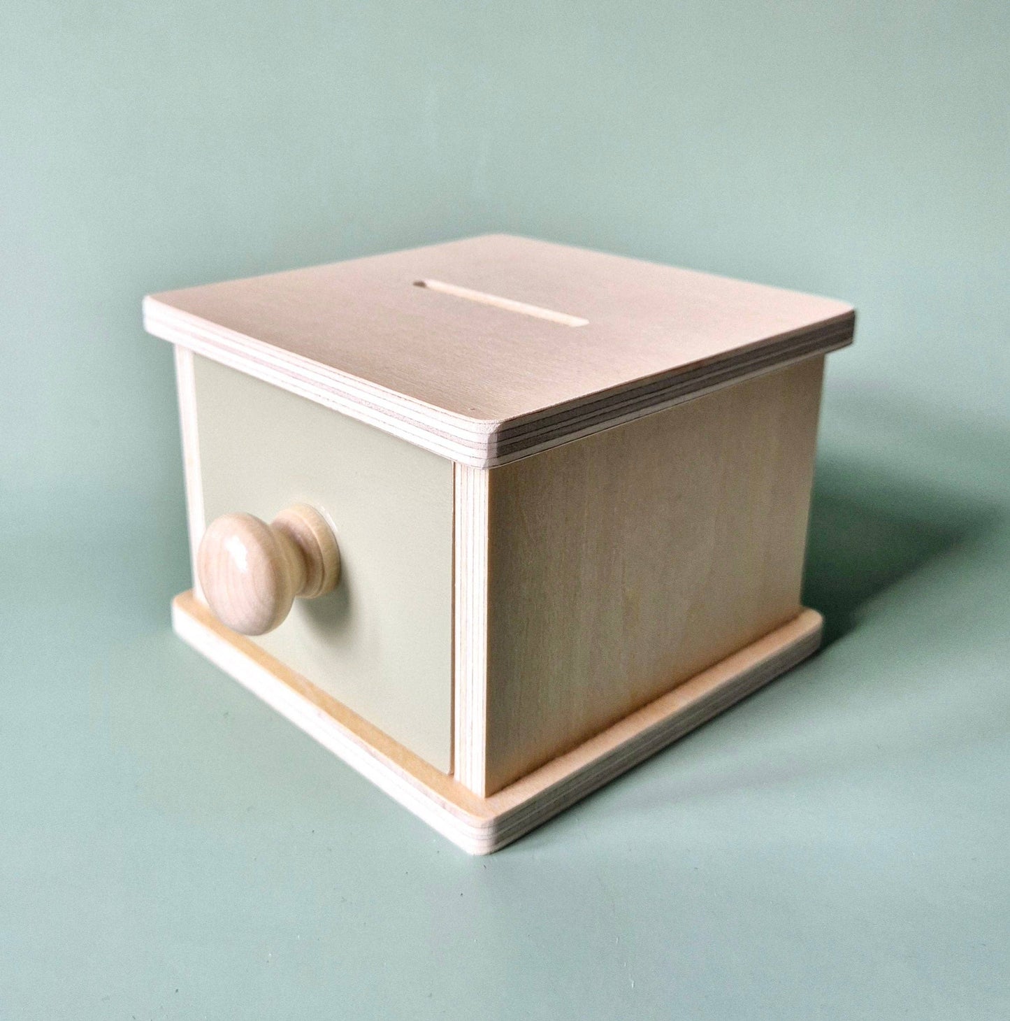 Rammelaartje - Boîte de jeu Montessori en bois avec tiroir et disques colorés – Stimule le développement moteur